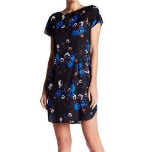 Yumi Kim | Pre-Loved Elana Mini Shift Black Blue Floral Dress Size XSmall